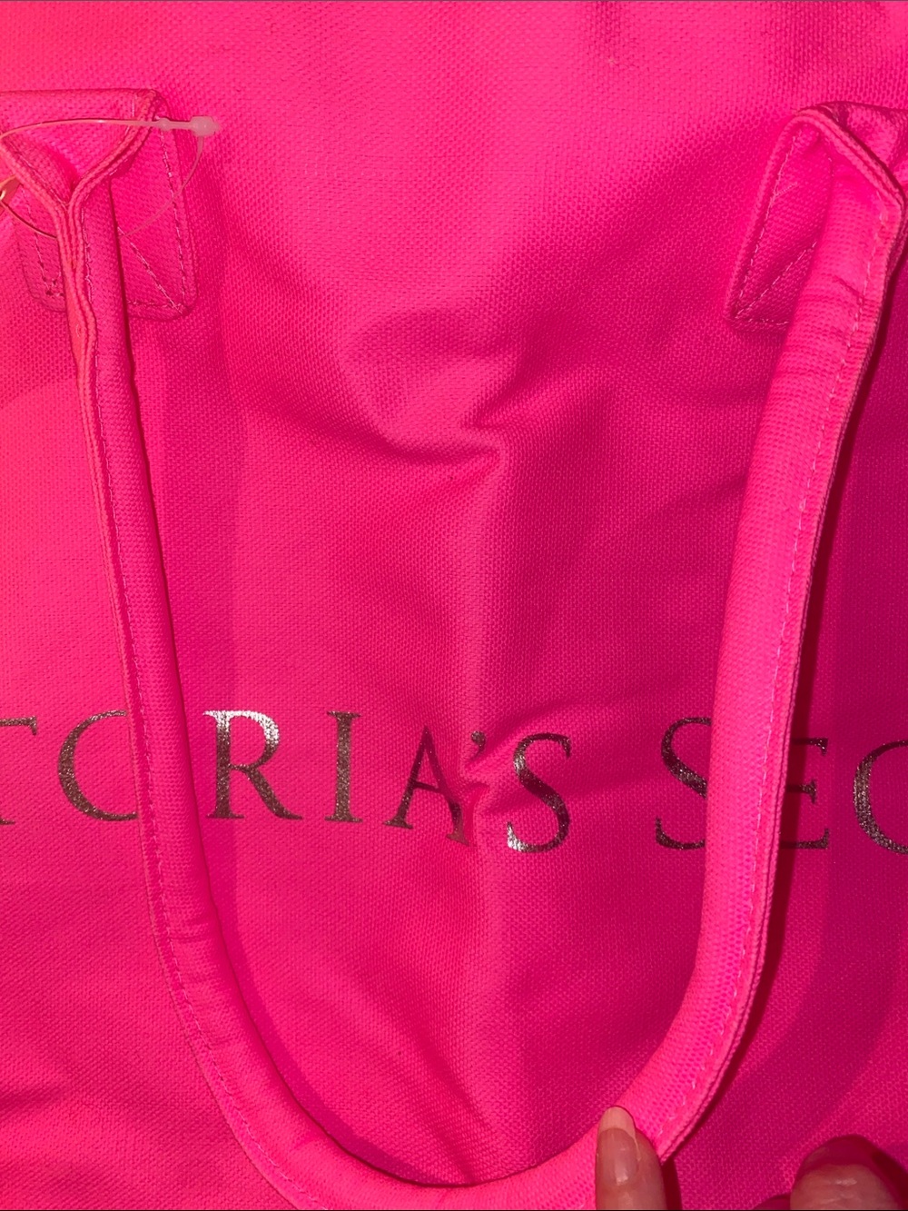 Victoria's Secret Neon Pink Travel Tote with Shoulder Strap - Picture 8 of 10